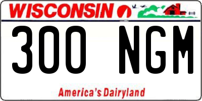 WI license plate 300NGM