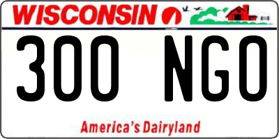 WI license plate 300NGO