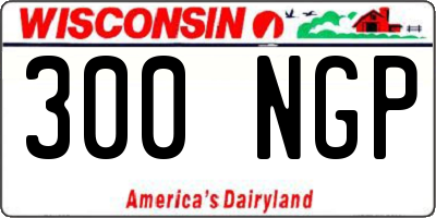 WI license plate 300NGP
