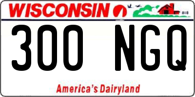 WI license plate 300NGQ