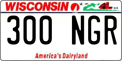 WI license plate 300NGR