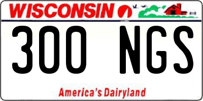 WI license plate 300NGS