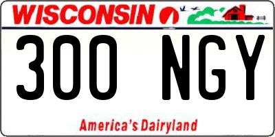 WI license plate 300NGY