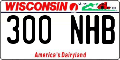 WI license plate 300NHB