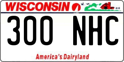 WI license plate 300NHC