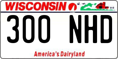 WI license plate 300NHD