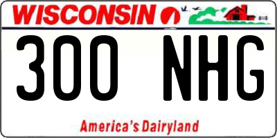 WI license plate 300NHG