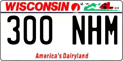 WI license plate 300NHM