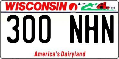 WI license plate 300NHN