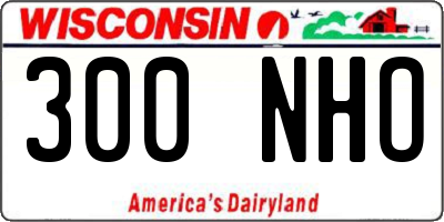 WI license plate 300NHO