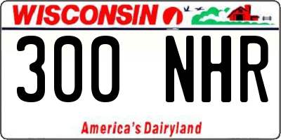 WI license plate 300NHR