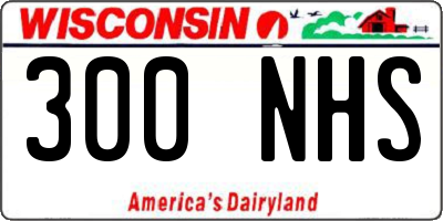 WI license plate 300NHS