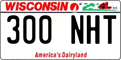 WI license plate 300NHT