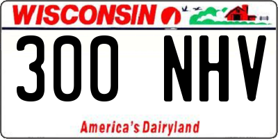 WI license plate 300NHV