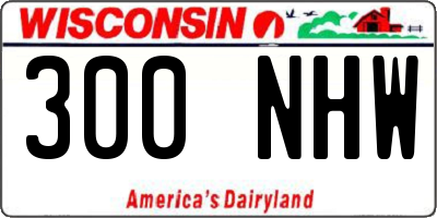 WI license plate 300NHW