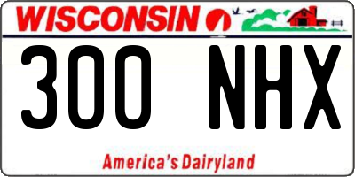 WI license plate 300NHX