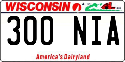 WI license plate 300NIA