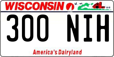 WI license plate 300NIH