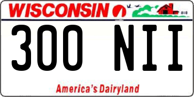 WI license plate 300NII