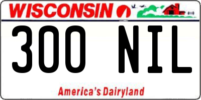 WI license plate 300NIL