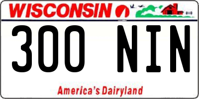 WI license plate 300NIN