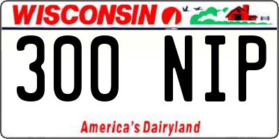 WI license plate 300NIP
