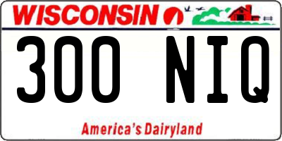 WI license plate 300NIQ