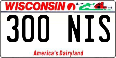 WI license plate 300NIS