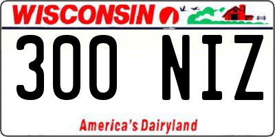 WI license plate 300NIZ