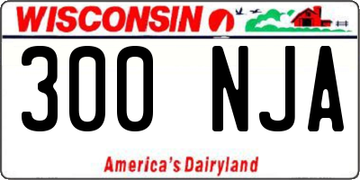 WI license plate 300NJA