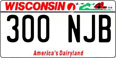 WI license plate 300NJB