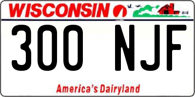 WI license plate 300NJF