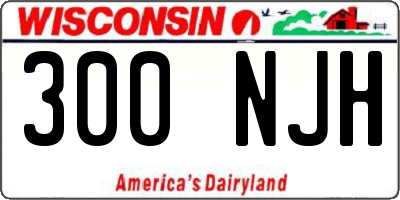 WI license plate 300NJH
