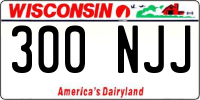 WI license plate 300NJJ