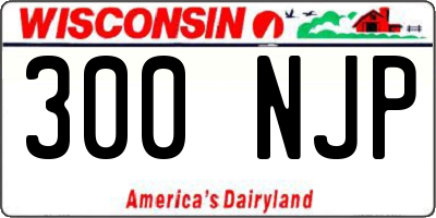 WI license plate 300NJP