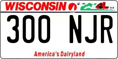 WI license plate 300NJR