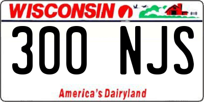 WI license plate 300NJS