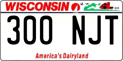 WI license plate 300NJT