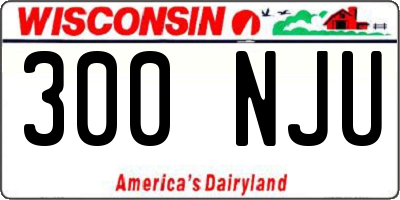 WI license plate 300NJU