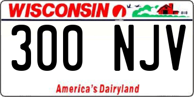 WI license plate 300NJV