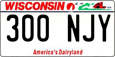 WI license plate 300NJY