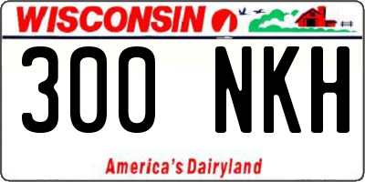 WI license plate 300NKH