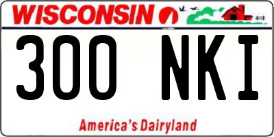 WI license plate 300NKI