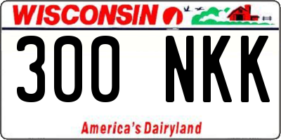 WI license plate 300NKK