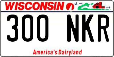 WI license plate 300NKR