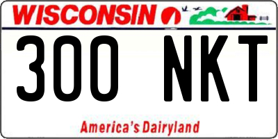 WI license plate 300NKT