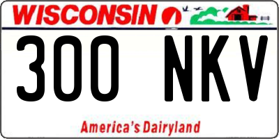 WI license plate 300NKV