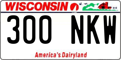 WI license plate 300NKW