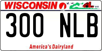 WI license plate 300NLB