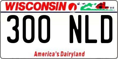 WI license plate 300NLD